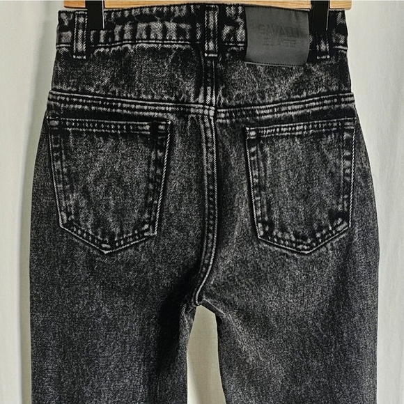 Cavalli Class Black High-Rise Straight Leg Denim Jeans - Picture 6 of 16